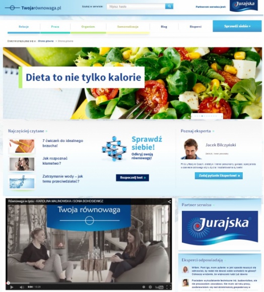 Malinowska, Wesołowski, Musiał dla Twojej Równowagi Gwiazdy, LIFESTYLE - Jurajska poszerza swoją strategię o działania video contentowe. Za opracowanie strategii, pozycjonowania marki i koncepcji videocontentowej odpowiada Agencja INSIGNIA.