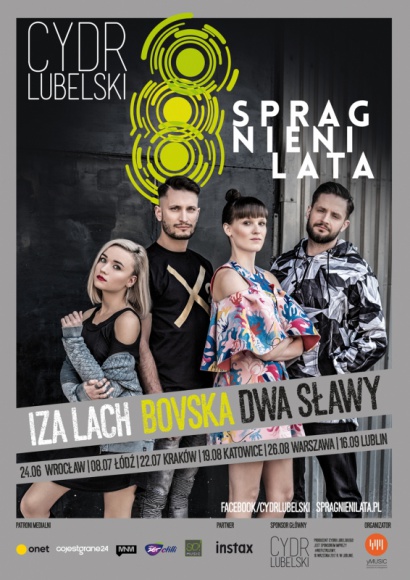 Cydr Lubelski Spragnieni Lata w Warszawie Muzyka, LIFESTYLE - Uwaga Warszawo! Nadciąga fala muzycznego orzeźwienia! W sobotę 26 sierpnia odbędzie się kolejny koncert trasy Cydr Lubelski Spragnieni Lata. Podczas koncertu zagrają Iza Lach, Bovska i duet Dwa Sławy.