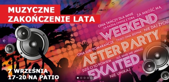 Już w czwartek koncert disco w Porcie Łódź Muzyka, LIFESTYLE - Port Łódź zaprasza wszystkich miłośników lekkich rytmów na koncert muzyki disco, który odbędzie się na Patio Centrum, 7 września o godzinie 17:00. Na scenie wystąpią popularne zespoły: WEEKEND, AFTER PARTY i EXAITED.