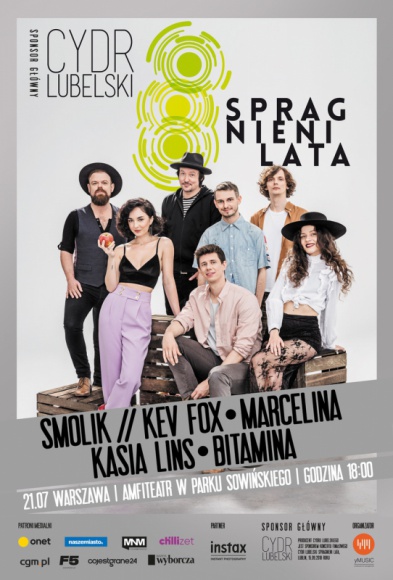 Cydr Lubelski Spragnieni Lata gasi muzyczne pragnienia Warszawy Muzyka, LIFESTYLE - Drugi koncert trasy Cydr Lubelski Spragnieni Lata odbędzie się 21 lipca w Amfiteatrze w Parku Sowińskiego.