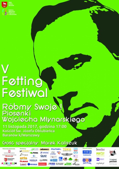 "Róbmy swoje". V jubileuszowy Fetting Festiwal już 11 listopada! Muzyka, LIFESTYLE - Baranów nie jest znany tylko z nowo powstającego lotniska. To też, a chyba przede wszystkim, kolebka kultury i sztuki od czasów wojennych. Już 11 listopada odbędzie się w Baranowie Festiwal Edmunda Fettinga, podczas którego usłyszymy piosenki Wojciecha Młynarskiego.