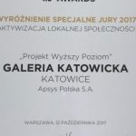 GALERIA KATOWICKA Z WYRÓŻNIENIEM SPECJALNYM NA 8. GALI PRCH RETAIL AWARDS