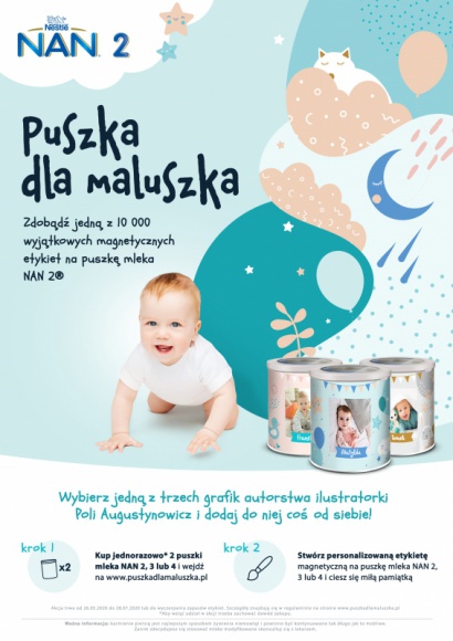 Puszka dla Maluszka od NAN 2 Gwiazdy, LIFESTYLE - W Kreatywnej Pracowni NAN 2 możesz zaprojektować wyjątkową etykietę magnetyczną z imieniem i zdjęciem swojego maluszka!